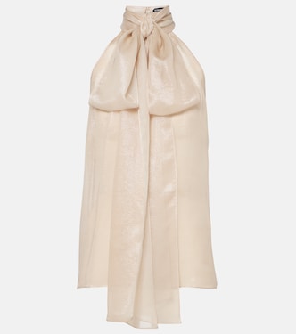 Tie-neck silk-blend blouse | Tom Ford