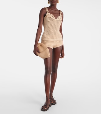 Top de croché de mezcla de algodón | Elie Saab