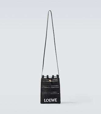 Paula's Ibiza logo raffia crossbody bag | Loewe