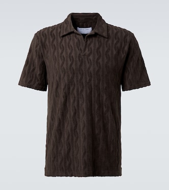 Faustino cotton terry jacquard polo shirt | Frescobol Carioca