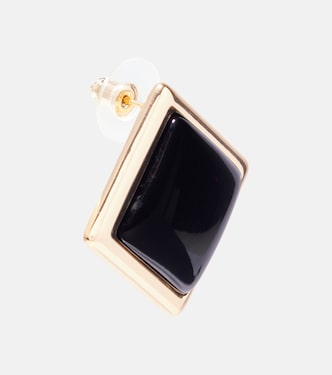 Enamel gold-plated earrings | Self-Portrait