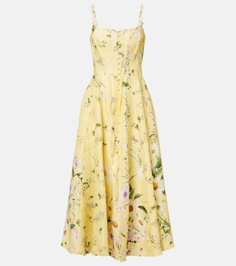 Maxikleid Daisy Chains aus Leinen und Seide | Camilla