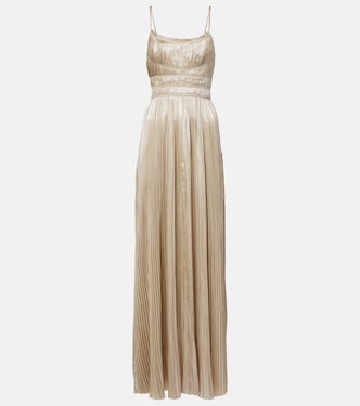 Reine plissé satin gown | Ulla Johnson