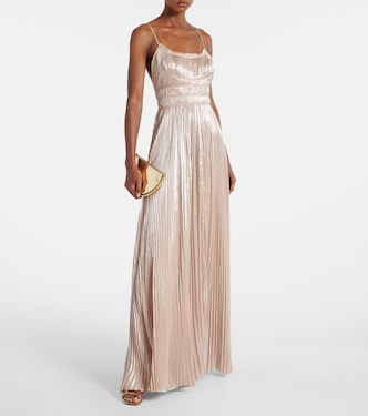 Reine plissé satin gown | Ulla Johnson