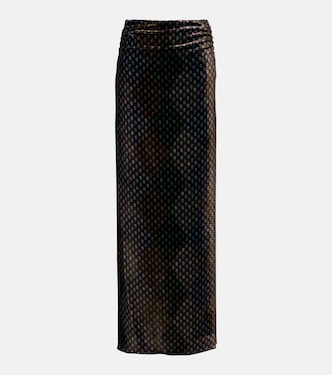 Printed satin maxi skirt | Dries Van Noten