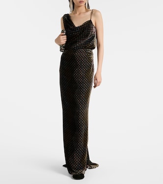 Printed satin maxi skirt | Dries Van Noten