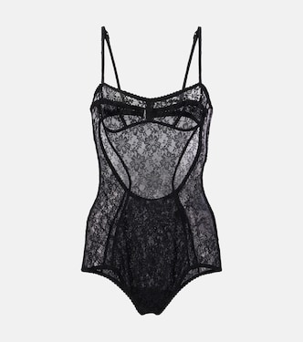 Floral lace bodysuit | The Attico