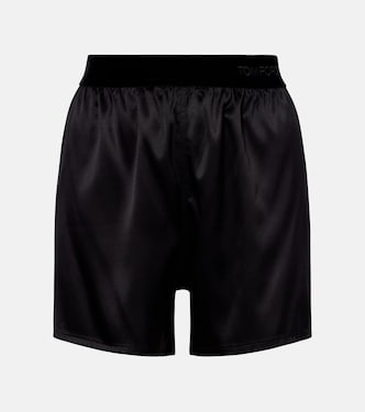 High-Rise Shorts aus Seide | Tom Ford