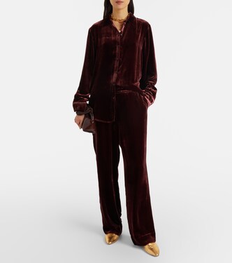 Chemise London en velours | Asceno