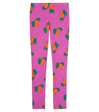 Tangerine cotton-blend leggings  | Bobo Choses