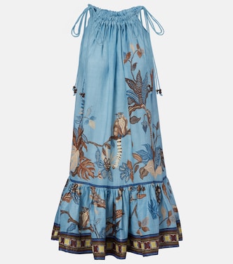 Georgie printed ramie minidress | Alémais