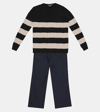 Pullover Lighthouse in cotone e seta | Loro Piana Kids