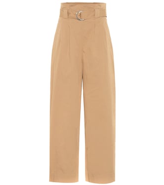 Pantalon ample paper bag en coton | Ganni