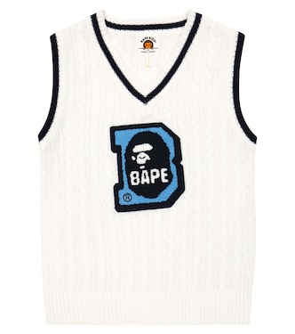 Pull sans manches Ape Head en coton mélangé | BAPE Kids