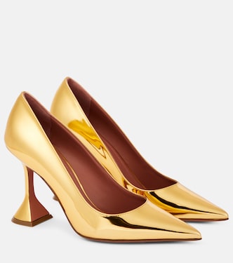 Ami mirrored leather pumps | Amina Muaddi