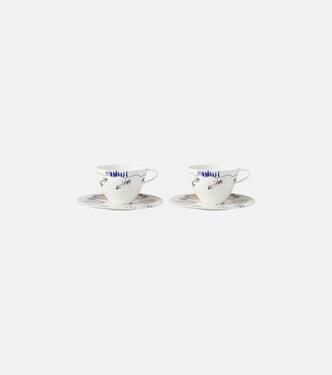 x Marni Anemone Milk set of 2 coffee cups and saucers | Serax