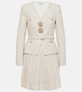 Jacket-detail bouclé minidress | Self-Portrait