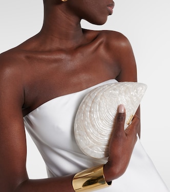 Bridal Bridget Pearl shell clutch | Simkhai