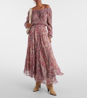 Bedrucktes Off-Shoulder-Maxikleid Volga | Marant Etoile