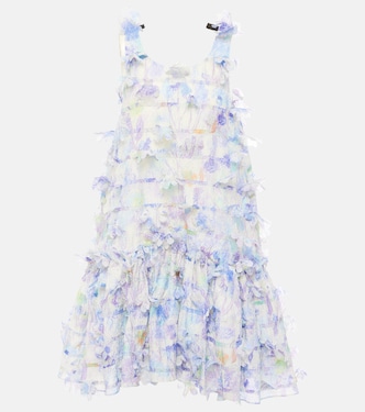 Floral-appliqué minidress | Susan Fang