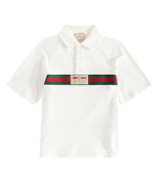 Cotton-blend piqué polo shirt | Gucci Kids