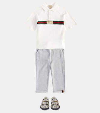 Polo in piqué di misto cotone | Gucci Kids