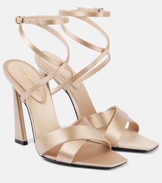 Corinne 110 satin crêpe sandals | Saint Laurent