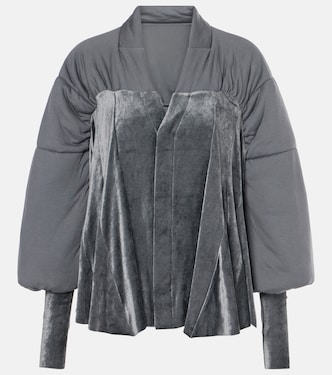 Jacke Duvetessa aus Jersey und Samt | Rick Owens