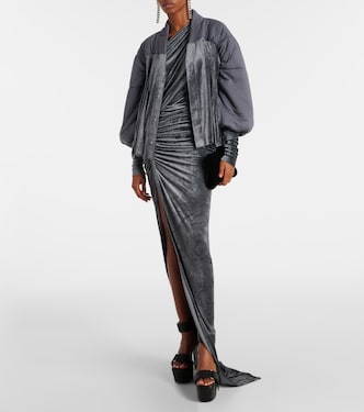 Jacke Duvetessa aus Jersey und Samt | Rick Owens