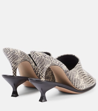 Doubles snake-effect leather mules | Jacquemus