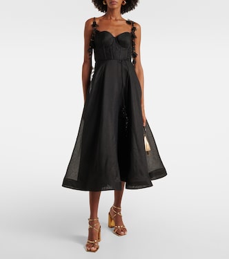 Abito bustier Natura in lino e seta | Zimmermann