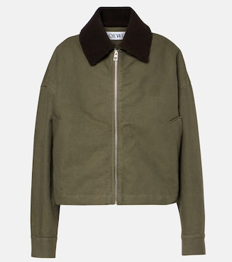 Shearling-trimmed cotton twill blouson | Loewe