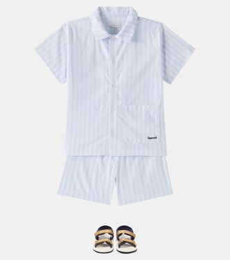 Camicia e shorts Leona in cotone a righe | Liewood