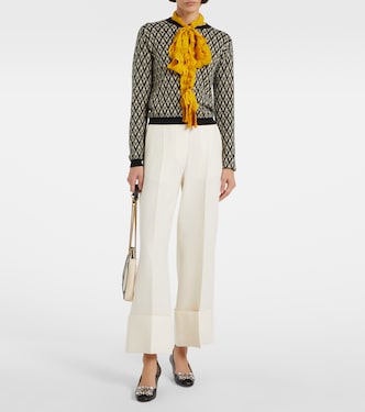 Pantaloni a gamba larga in Crepe Couture | Valentino