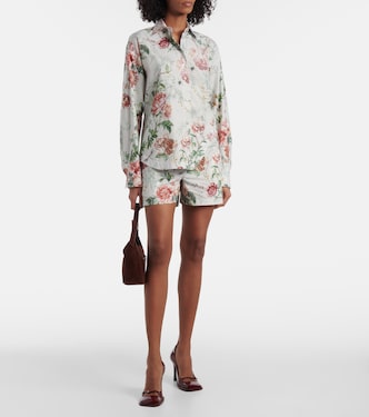 Floral cotton poplin shorts | The Attico