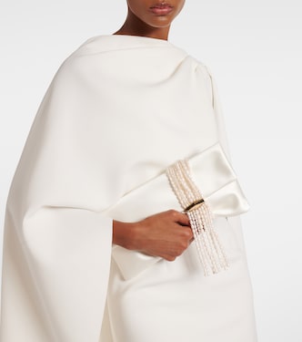 Verzierte Clutch Zandra aus Satin | Jimmy Choo