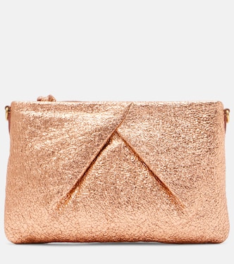 Clutch aus Metallic-Leder | Dries Van Noten