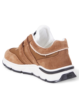 DG Running suede and mesh sneakers | Dolce&Gabbana Kids