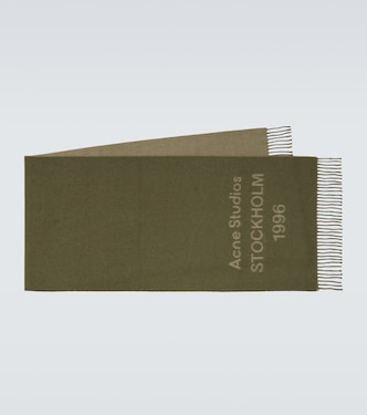 Logo wool jacquard scarf | Acne Studios