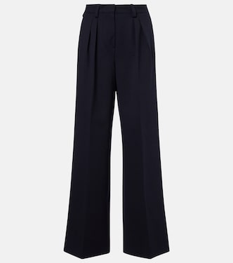 Molo pleated wool and cotton-blend pants | Max Mara