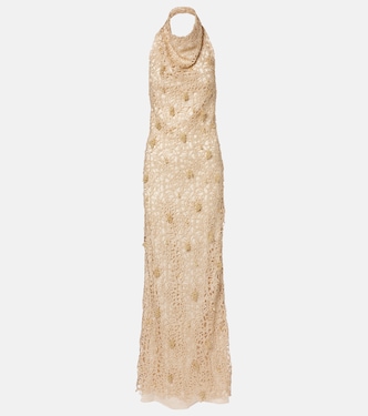 Open-back embellished maxi dress | Xu Zhi