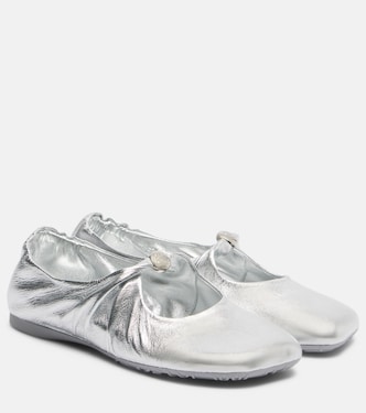 Ballerinas Pebble Soft aus Metallic-Leder | Loewe