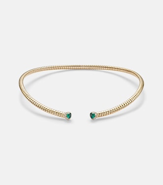 Choker aus 18kt Gelbgold mit Diamanten und Smaragden | Marina B