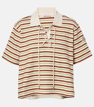Striped cotton jersey polo shirt | Moncler