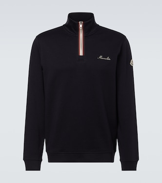 Cotton jersey half-zip sweatshirt | Moncler