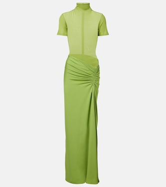 Fusion gathered ribbed-knit gown | Christopher Esber