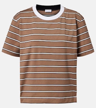 Striped cotton jersey T-shirt | Brunello Cucinelli