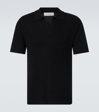 Ribbed-knit cashmere polo shirt | Arch4