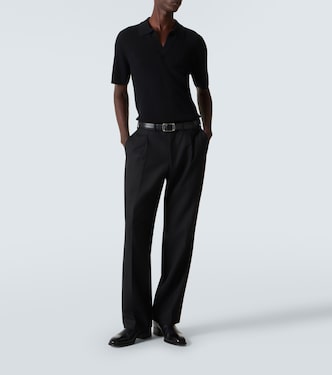 Ribbed-knit cashmere polo shirt | Arch4