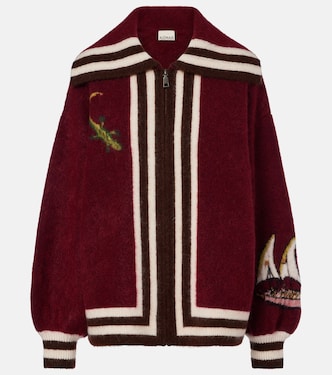 x Mokshini mohair and wool-blend cardigan | Alémais